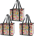 BeeGreen Large Waterproof Reusable Bags Christmas Heavy Duty Shopping Tote for Groceries Pool Gift with Webbing Handles