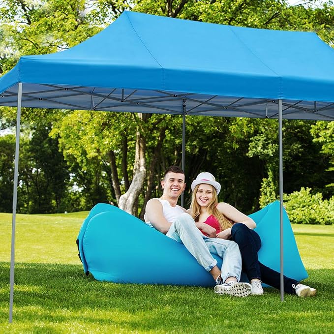 Tangkula 10’ X20’ Carport Tent Pop Up, Commercial Instant Canopy with Tent Peg, Waterproof Wedding Canopy with Wind Rope, Outdoor Shelter Pavilion for Parties Camping, Gazebo with Carry Bag