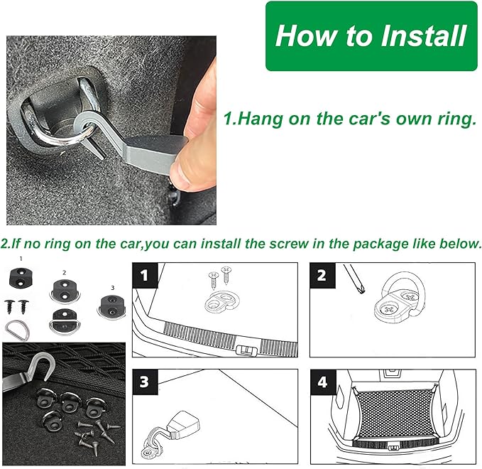 Elastic Cargo Net for SUV, Trunk Net with Hook, Car Net for Trailer, Truck Bed Netting Cover Storage,32" X 24" Stretch to 63"X43" for Universal Organizer, Luggage Cover