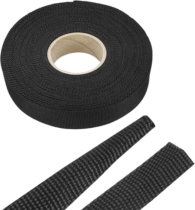 MECCANIXITY Braided Cable Sleeves Heat Shrinkable Fabric Sleeving, 5/8" 60ft Black 2:1 Ratio Heat Shrinkable Cord Protector for Harness Cable, Network Cable Protection, Cable Management