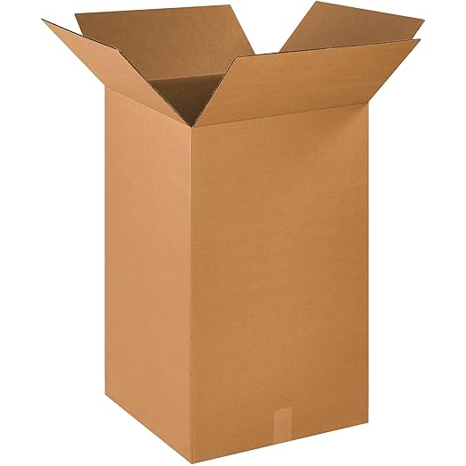 BOX USA 18 x 18 x 30 Corrugated Cardboard Boxes, Tall 18"L x 18"W x 30"H, Pack of 10 | Shipping, Packaging, Moving, Storage Box for Home or Business, Strong Wholesale Bulk Boxes