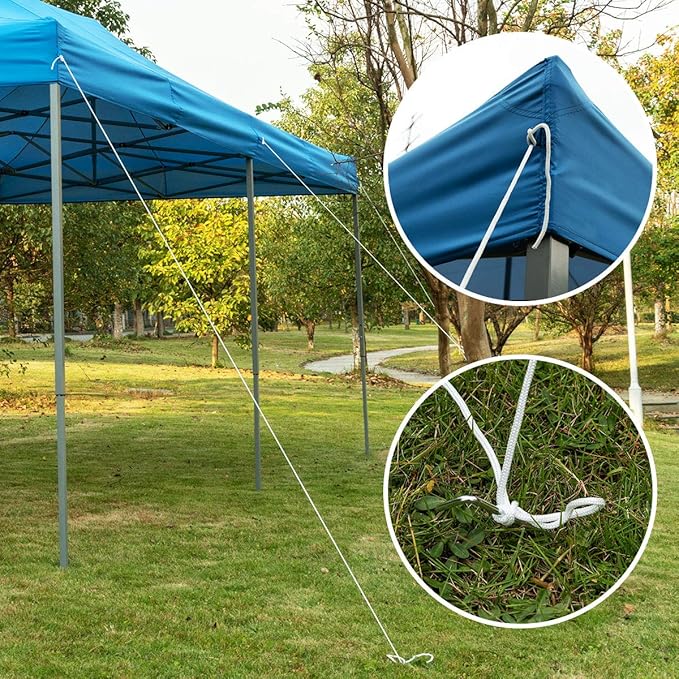 Tangkula 10’ X20’ Carport Tent Pop Up, Commercial Instant Canopy with Tent Peg, Waterproof Wedding Canopy with Wind Rope, Outdoor Shelter Pavilion for Parties Camping, Gazebo with Carry Bag