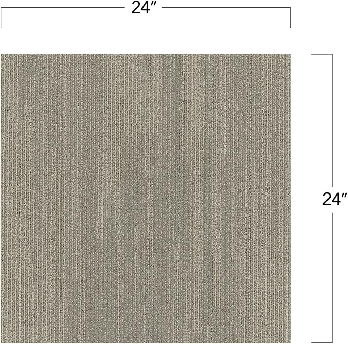 Mohawk Elite 24" x 24" Berber (Loop pile), 0.1" Pile Height, Carpet Tile, Nylon Fiber, Dove Color, (24 Tiles), (96 sqft/carton)
