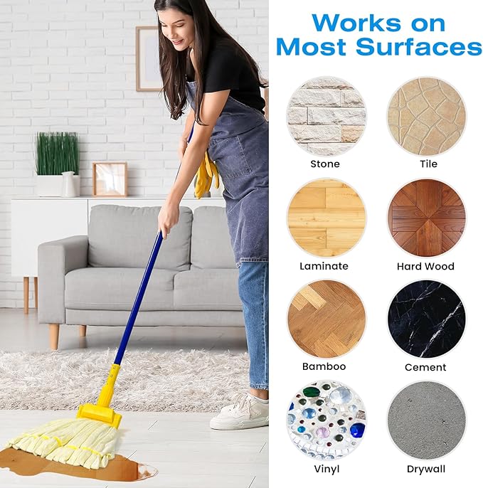 Matthew Cleaning Microfiber Tube Mop(Meduim,Yellow,6Pack) Heavy Duty Mop Head Replacement,Excellent Absorbency,Premium launderability,Reusable,Loop end for Home,Commercial and Industrial Use