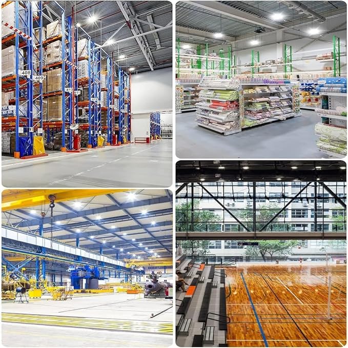 15 Pack 250W UFO Led High Bay Light,120VAC,5000K Daylight Commercial Bay Lighting,IP66 Waterproof,41050LM,1150W MH/HPS with Plug Area Lighting for Warehouse/Shop/Workshop/Barn/Gym/Factory