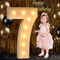 3FT Marquee Numbers, Light Up Numbers 7 for 7th 27th 70th Birthday Decorations, Big Numbers for Party Decorations, Large Light Up Numbers for Party Decor DIY Pre-Cut Foamboad Mosaic Numbers