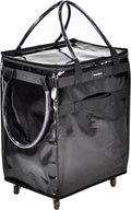 Reusable Grocery Bag On Wheels Large Capacity Shopping Trolley Foldable Rolling Tote Bag with Heavy Duty Handle for Travel