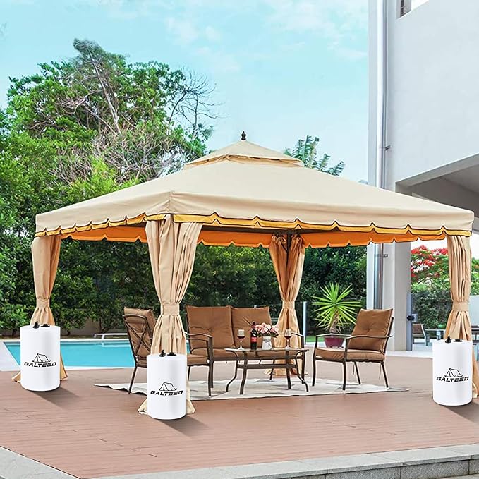 Canopy Water Weight Bag,440 LBS Water Tent Weights Set of 8 Leg Weights for Pop Up Canopy,Canopies,Tent,Gazebo,White
