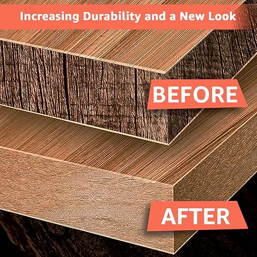 1-1/2 Inch x 50ft Roll of Walnut Wood Veneer Edge Banding, Veneer Edge Banding, Pre-glued Flexible Veneer Edging, Real Wood Tape Banding for Cabinet Repair Furniture Restoration