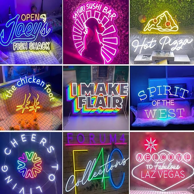 Custom Neon Sign Personalised Neon Signs for Wedding Parties Business Wall Decor Custom Neon Signs Images Neon Lighting Customized