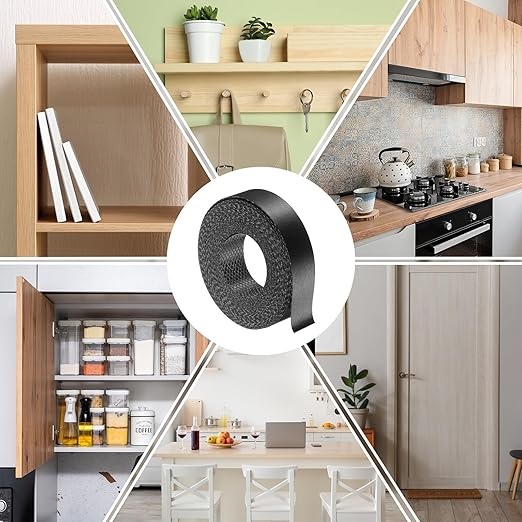 uxcell Black Edge Banding Tape, 7/8 Inch x 25ft Pre-Glued Flexible Veneer Edge Edging Strips Wood Tape for Cabinet Repair and Furniture Restoration