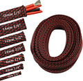 30ft PET Expandable Sleeving Wire Cable Sleeve (1/3", Red&Black)