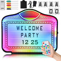LED Letter Bottle Presenter, VIP Bottle Service Sign, Hand Held Light Box with Color Change for Club, Bar, Party, Birthday, Store - Acrylic Frame with 4 Letter Sets & 2 Number Sets (Whiteboard Letters)