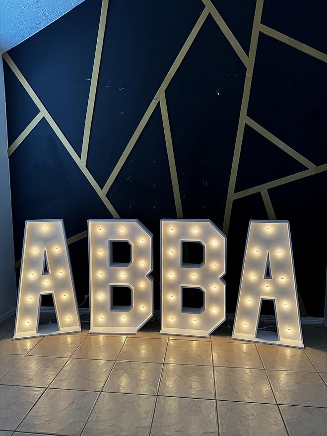 3ft durable wood marquee light up Letters/Numbers multiple use indoor/outdoor large light up letters and numbers for party decorations Perfect for birthdays weddings graduations any type of event. (Price is per marquee, once order is placed please mess...