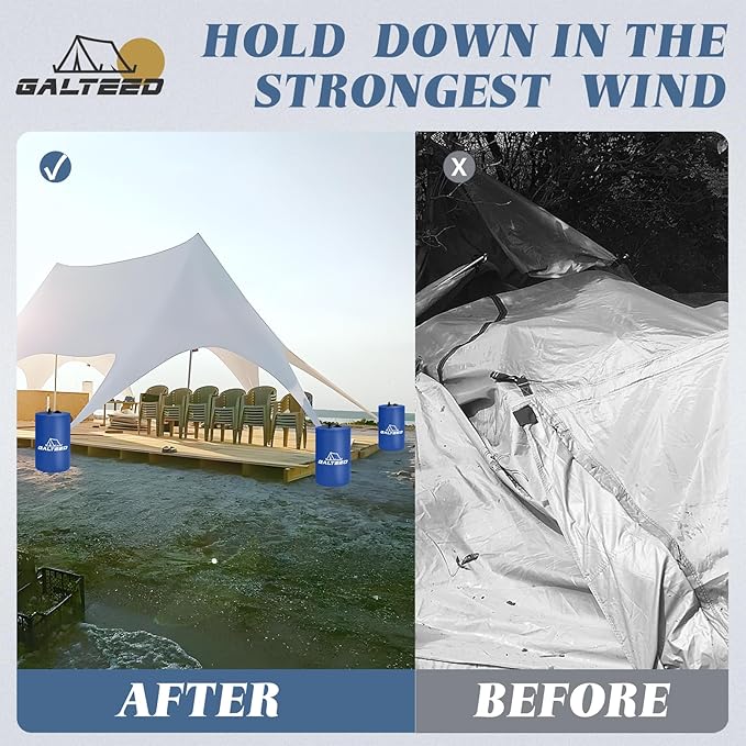 Canopy Water Weight Bag,220 LBS Water Tent Weights Set of 4 Leg Weights for Pop Up Canopy,Canopies,Tent,Gazebo,Blue