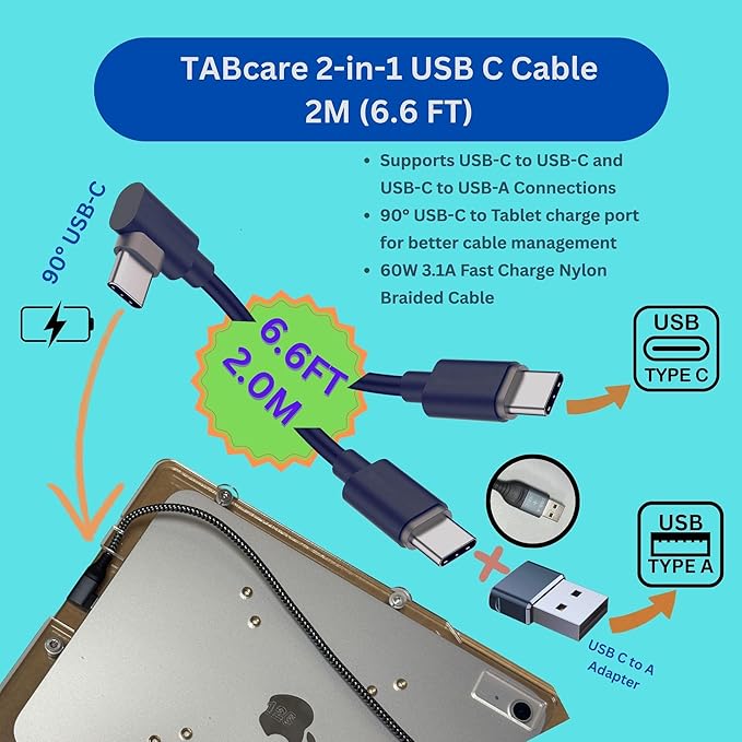 TABcare Security Anti-Theft Acrylic VESA Enclosure for Amazon Fire Max 11 with Free Wall Mount Kit & 90-Degree USB C Charge Cable(Clear, Fire Max 11)