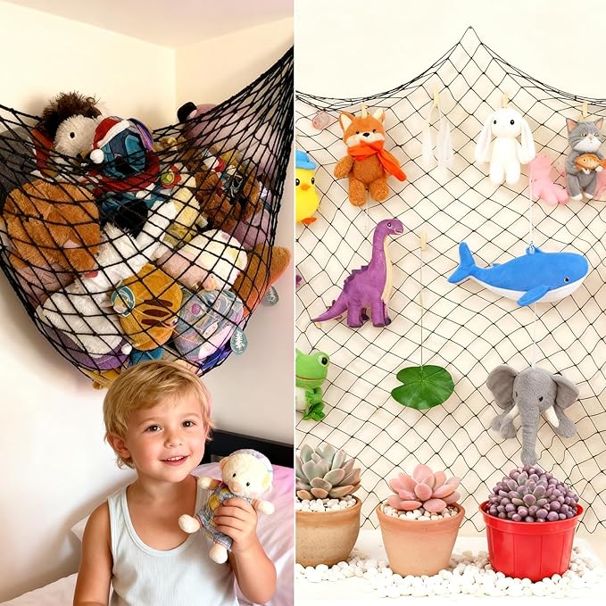 Patioland Decorative Fishing Net 80x40 Inch, 3 Pack Large Black Picture Fish Net, Wall Photo Hanging Fishnet for Nautical Mermaid Pirate Ocean Themed Hawaii Beach Under The Sea Party Decorations