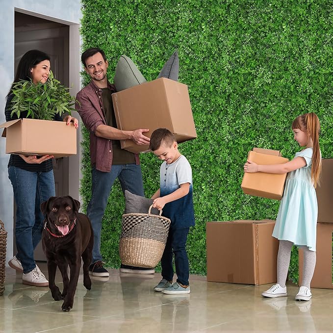 20"x20" Artificial Hedge Grass Wall, 8PCS Boxwood Panels, Greenery Backdrop Panles, UV Protected Privacy Fence Screen, Green Wall Decor for Outdoor Indoor Wedding Décor