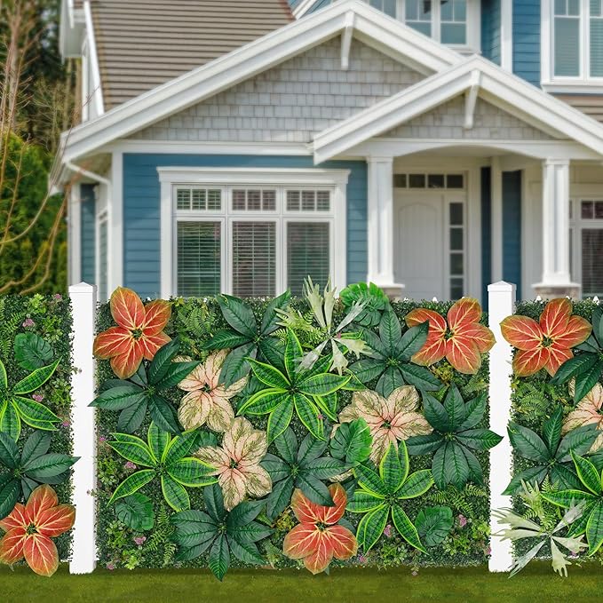 Artificial Grass Wall, 40"x20" (33.33 SQFT) Greenery Backdrop Wall with UV-Anti, Fake Plant for Outdoor Garden Fence and Indoor Home Wedding Party Decor