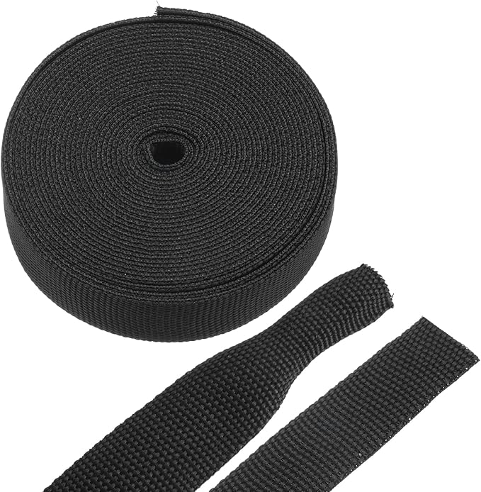 MECCANIXITY Braided Cable Sleeves Heat Shrinkable Fabric Sleeving, 5/8" 16ft Black 2:1 Ratio Heat Shrinkable Cord Protector for Harness Cable, Network Cable Protection, Cable Management