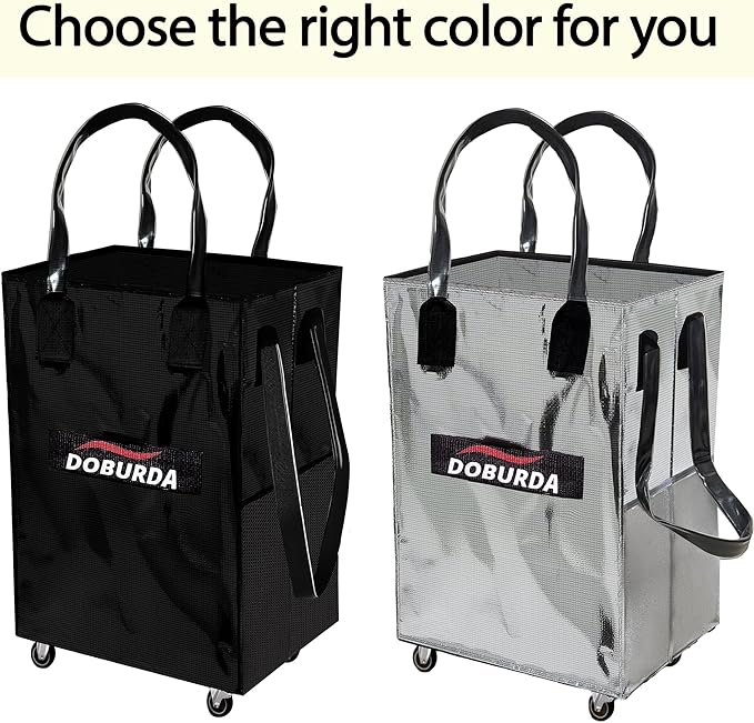 Reusable Grocery Bag On Wheels,Rolling Tote, Shopping Trolley, Rolling Duffle bag,Collapsible Grocery Bag Tote