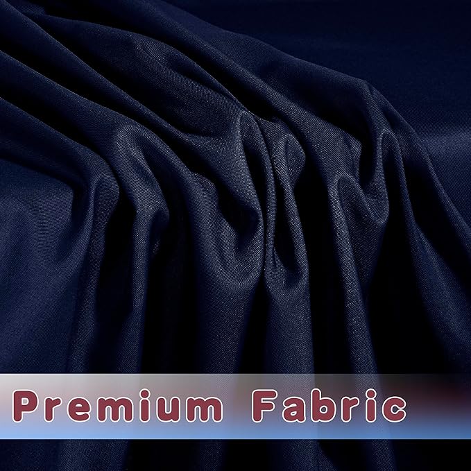 HolidayIdeas Fitted Table Covers for 6 Foot Tables - 72 x 30 Inch - 2 Pack Rectangle Navy Table Clothes Polyester Fabric Table Cover for Folding Table, Parties, Holiday Dinner, Wedding, Trade Show