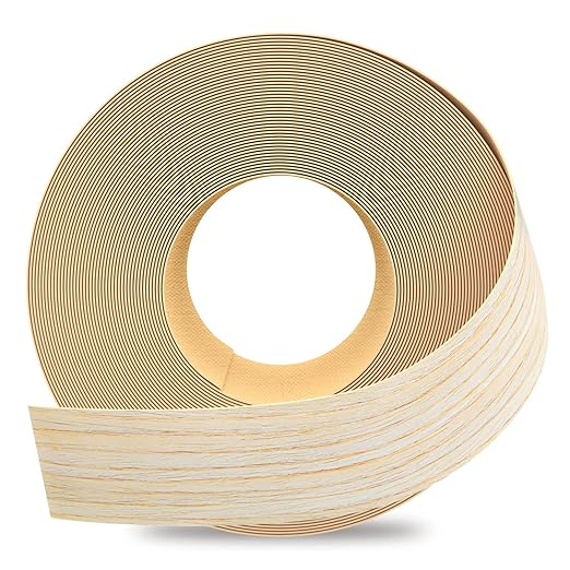 GSCIT Club Oak Edge Banding, 3 inch x 25ft roll of Veneer Edge Banding Preglued Flexible, Real Wood Tape Banding Plywood