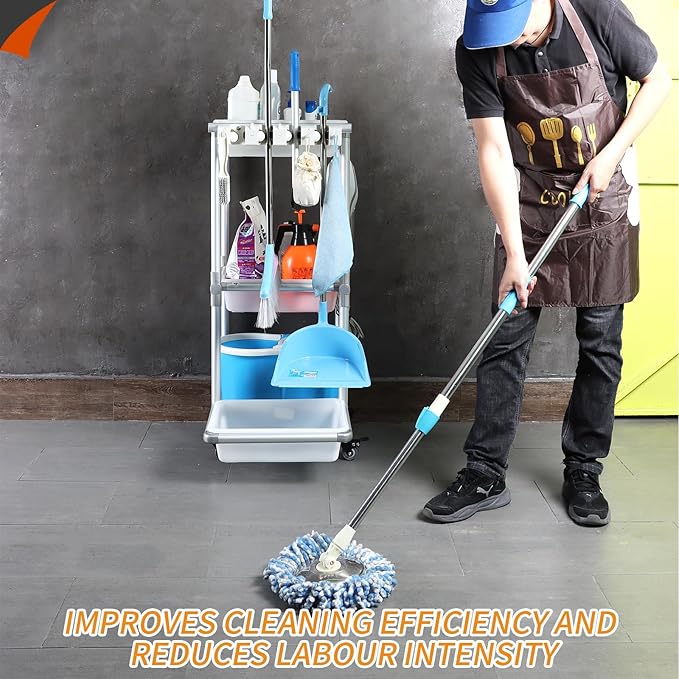 A Nice Little Cleaning Cart - Rolling Cleaning Cart for Efficient Organization of Cleaning Supplies