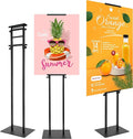 Poster Holder for Display, Adjustable Pedestal Sign Stand Up to 78 Inches, Double Sided for Board & Foam, Sign Holder Stand with Non-Slip Mat Base for Wedding, Restaurant or Business (Black)