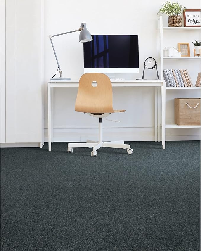 Mohawk Advance 24" x 24" Berber (Loop pile), 0.11" Pile Height, Carpet Tile, Nylon Fiber, Azure Color, (24 Tiles), (96 sqft/carton)