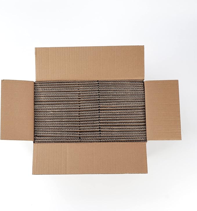 Calenzana 6x6x6 Inches Shipping Boxes Set of 25, White Corrugated Cardboard Box for Packing Mailing Small Business