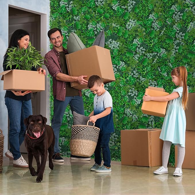 Artificial Boxwood Panels, Grass Wall Panels 16 Pack 20"x20",Privacy Hedge Fence Screen with UV Protection,Fake Greenery Backdrop for Indoor Wedding Decoration and Outdoor Garden Backyard