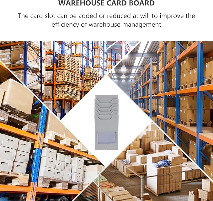 Kisangel Time Card Rack Wall Mount Time Card Holder Shelf with 5 Slots Multi-Pocket for Office Factory Attendance Payroll Supplies