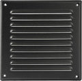 Vent Systems 6 x 6 Inch (Inner) Black Vent Cover - Square Metal HVAC Return Air Grille with Mesh Screen - Register Wall Vent Duct Grill - Outdoor, Indoor, Crawlspace - Exhaust Ventilation Grill