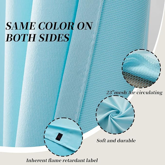 Cniuyhi 15x8ft Hospital Curtains with Grommets Medical Privacy Fire Retardant Hospital Curtains for SPA Lab Clinic Room Divider (1 Panel, Blue, 15x8ft)