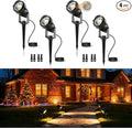 L LOHAS LED 5W Low Voltage Landscape Lighting, Christmas Outdoor Spot Lights with Connectors, 12V 24V IP66 Waterproof 3000K Warm White Plug in Spotlights for Yard, Garden, Pathway, House (4 Pack)