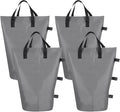 PATIKIL Canopy Weight Sand Bags, 4 Pack 112 Lbs Total Extra Large Weights Bags Waterproof Tent Leg Weights Sandbags for Outdoor Canopy Tent Sun Shelter Patio Ladder Gray (18x9")