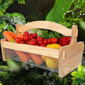 Garden Hod Harvest Basket with Rustproofed Mesh Wire for Vegetable Gardening and Farmhouse Decor,Picnic Basket Gardener Gift Spring for Washing Holding(13.4"L X 9.06"W X 4.33"H)