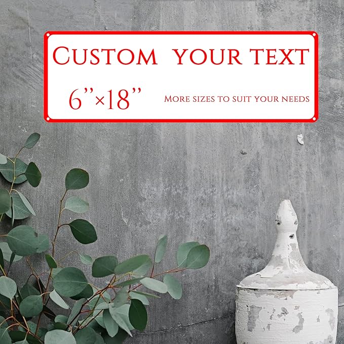 Custom Sign, street signs customized，custom office door signs，be right back sign， Customize for Office, Business, Workplace, office, Home, Delivery Signs(6 * 18 Inch)