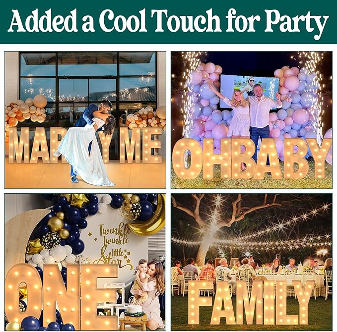 Marquee Letters 3 Feet Tall, 3FT Large Light up Letters Z, Big Sign Z with Warm White Light for Birthday Wedding Proposal Engagement Graduation Party Backdrop Decorations
