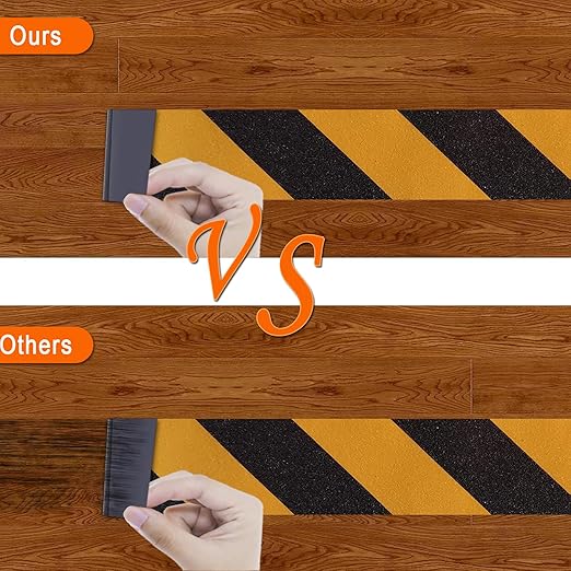 Anti Slip Tape Black/Yellow 2 inch x 66 ft, Non-Slip Strips Non Skid Safety Tape for Outdoor/Indoor Steps, Stairs, Traction Tread Staircases, Boats