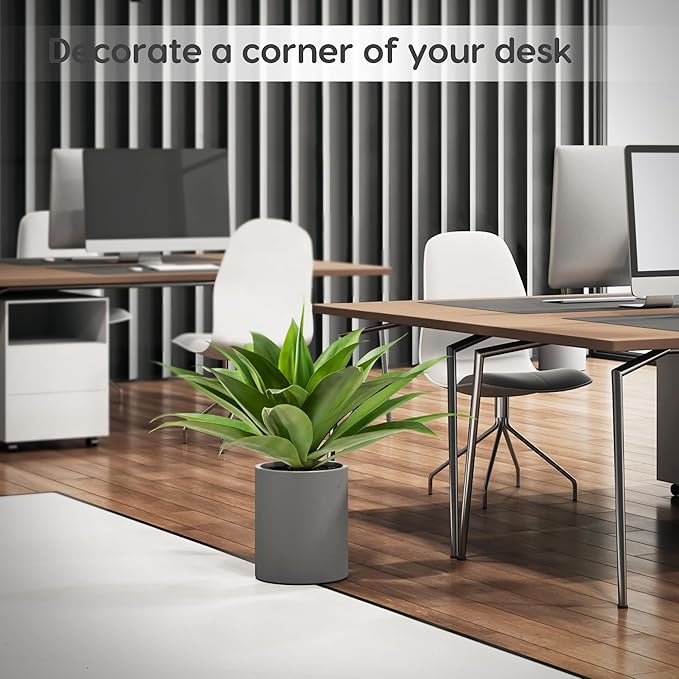 Velener Artificial Agave Plant Set,22 Inch, Faux Aesthetic Plants for Home Decor, Realistic UV Resistant Fake Agave Plants Without Pot, Set of 2
