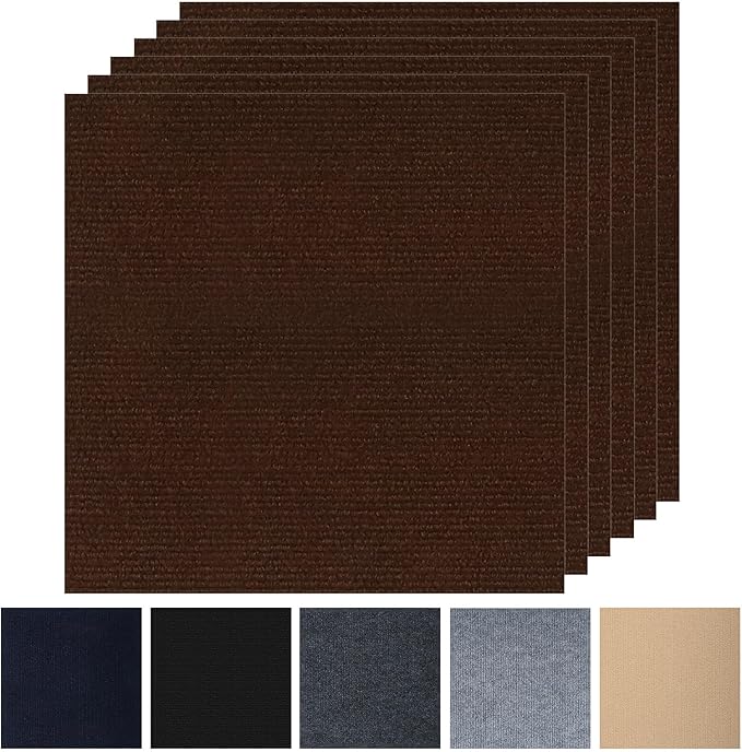 Peel and Stick Carpet Squares 24" x 24", Self Adhesive Non-Slip Carpet Tiles, Peel and Stick Soft Padded Carpet Tiles for Kitchen Bedrooms Indoor Outdoor(20 Tiles/80 sq ft)