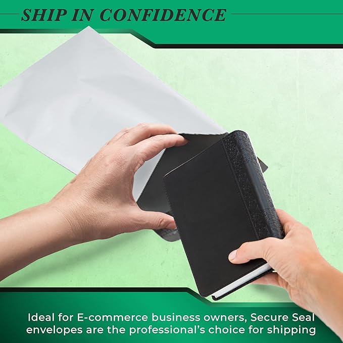 2000 Pack Secure Seal White Poly Mailers - 5x7 Safe Shipping Bags - E-Commerce Self Sealing 2 Mil Poly Envelopes