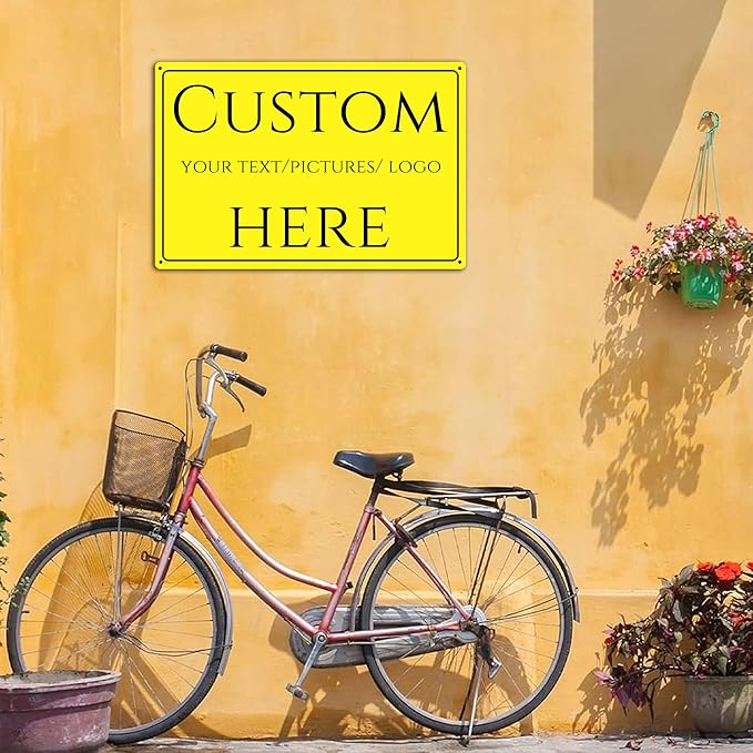 make your own sign custom,Custom Metal Signs Personalized，Reflective，Aluminum Weatherproof Metal Sign Multiple Sizes, custom signs outdoor metal, Business, Workplace, office, Home, Delivery Signs(16*12 Inch)