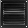 Vent Systems 8 x 8 Inch (Inner) Black Metal Soffit Vent Cover - Durable Square Air Vent Grille with Mesh Screen - Weather Resistant Ventilation Grill - Wall & Ceiling, Indoor & Outdoor