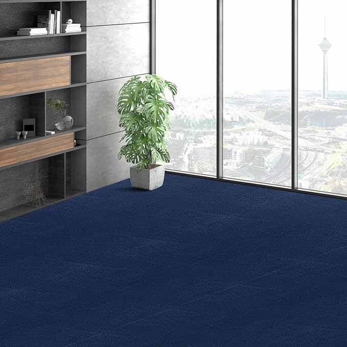 VEVOR 24 x 24 Peel and Stick Carpet Tiles Squares with Self Adhesive & Soft Padded for Indoor Outdoor Kitchen Living Room Bedrooms - Pack of 15/60 sq ft