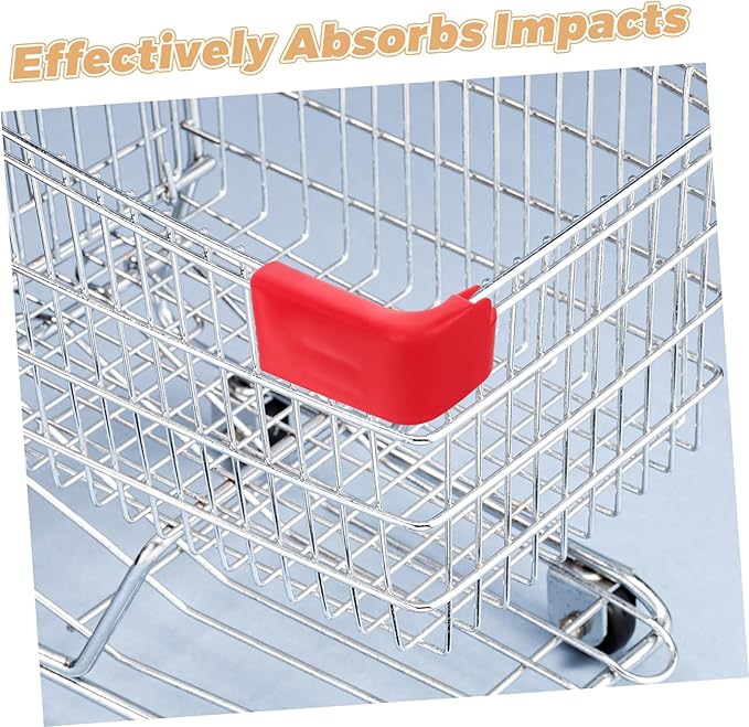 Homoyoyo 1 Pair Shopping Cart Bumper Guard Strip Collision Protector for Grocery Cart Frame Safety Impact