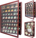 GMFrames 18x24 Wooden Shadow Box Frame with Removable Shelves Deep Display Case for Military Medals Keepsakes Cherry