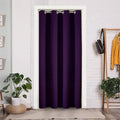 ChrisDowa Blackout Door Curtains for Doorway Privacy, Grommet Closet Curtains for Bedroom Closet Door, Thermal Insulated Doorway Cover Room Divider Drapes (1 Panel, Royal Purple, 42 x 80 Inch)